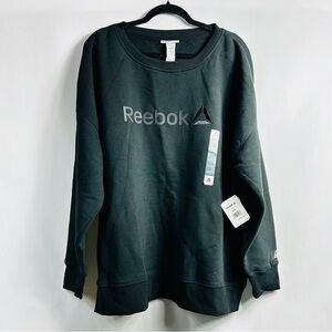 NWT Reebok Men’s Sz XXXL Black Crew Neck Long Sleeve Activewear Sweatshirt